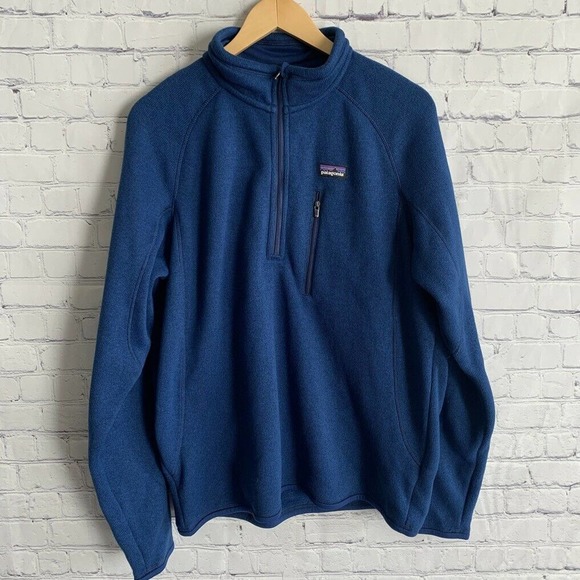 Patagonia Mens Better Sweater 1/4 Zip Pullover Size Medium Jacket Blue - Picture 4 of 4